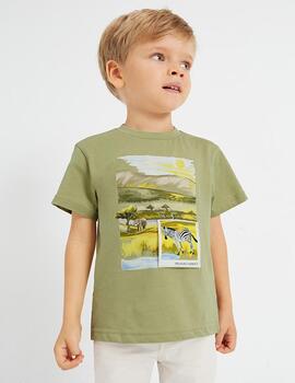 Camisetas Mayoral Cebra Verde Para Niño