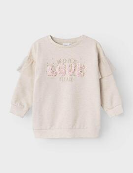 Sudadera Name it Flissy Beige Para Niña