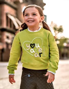 Sudadera Mayoral Corazón Verde Para Niña