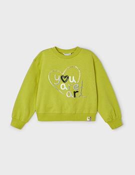 Sudadera Mayoral Corazón Verde Para Niña