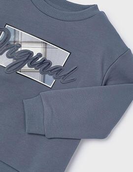 Sudadera Mayoral Letras Azul Para Niño