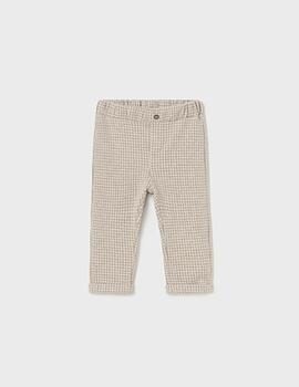 Pantalón Mayoral Cuadros Beige Para Bebé