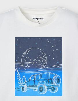 Camiseta Mayoral Espacio Crudo Para Niño