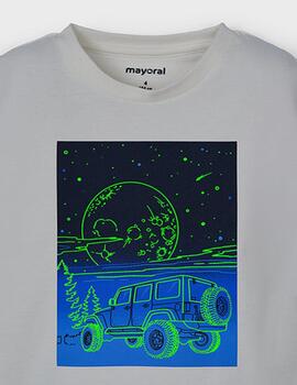 Camiseta Mayoral Espacio Crudo Para Niño