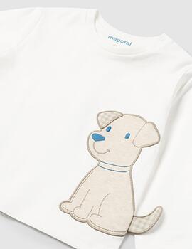 Camiseta Mayoral Perrito Crudo Para Bebé