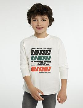 Camiseta Mayoral Letras Crudo Para Niño