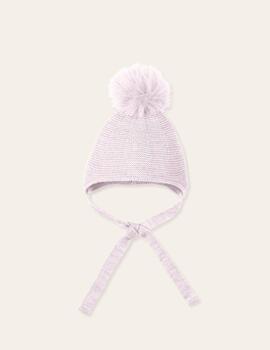 Gorro Mac-Ilusión Pompón Rosa Bebé