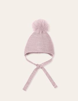 Gorro Mac-Ilusión Pompon Rosa Para Bebé