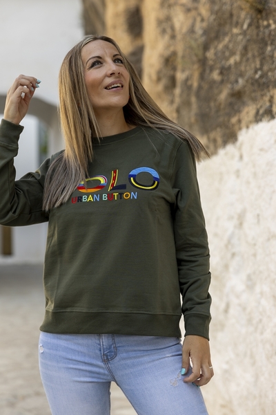 Gallery urban button moda priego de cordoba sudadera de mujer etnico verde talla smlxlxxlxxxl