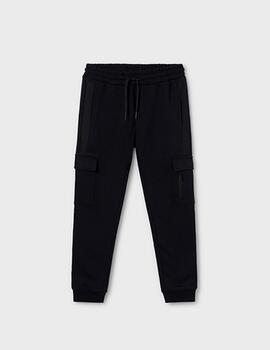 Pantalón Mayoral Algodón Cargo Negro Niño