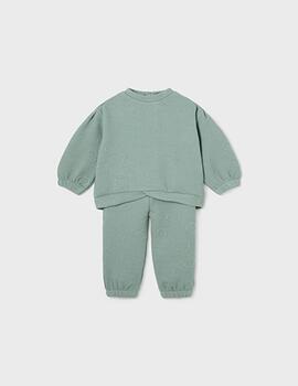 Conjunto Mayoral Acolchado Verde Para Niña