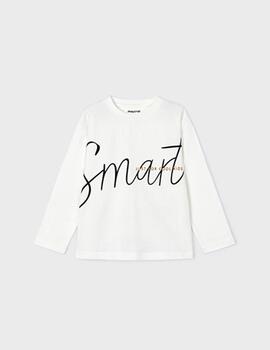 Camiseta Mayoral M/L Smart Nata Para Niña