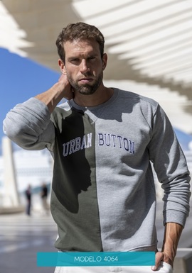 Sudadera bicolor Urban Button