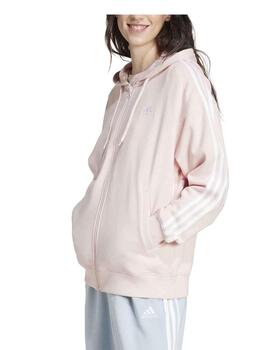 Chaqueta Adidas W 3S FT FZ O HD Rosa/Bco Mujer