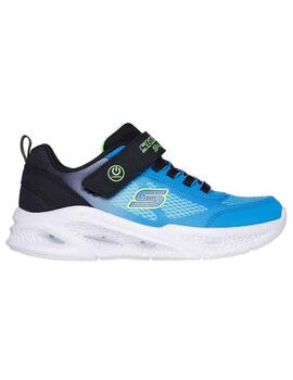 Zapatillas Skechers Lights-Meteor Negro Azul