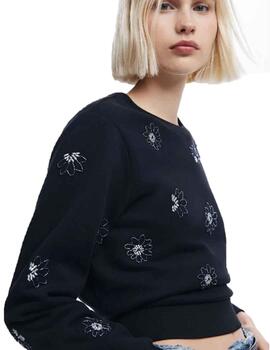 Sudadera Desigual Joya Negro Mujer