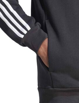 Chaqueta Adidas M 3S FL Fz Negro/Blanco Hombre