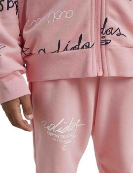 Chándal Adidas LK Blub TS Rosa Niña