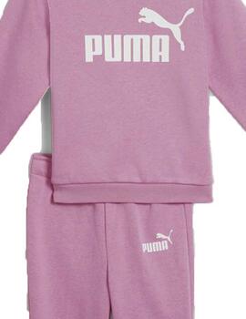 Chandal Puma Minicats ESS Crew Jogger Rosa Niña